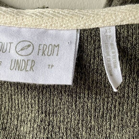 OUT from under drop shoulder olive green hooded super soft oversized cardigan XS - Picture 10 of 10